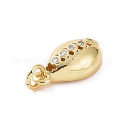 Brass Micro Pave Cubic Zirconia Charms&nbsp;KK-C012-50G