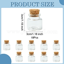 18Pcs Glass Bottle&nbsp;CON-FS0001-14A