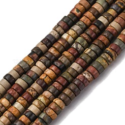 Natural Picasso Jasper/Polychrome Jasper Beads Strands&nbsp;G-L624-I15-2x4mm