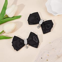 2Pcs Detachable Polyester Bowknot Shoe Decoration&nbsp;AJEW-FG0002-01B