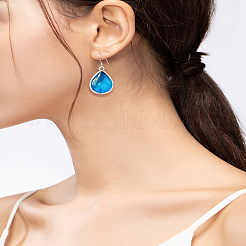 20Pcs 2 Colors Teardrop Alloy Open Back Bezel Pendants&nbsp;FIND-LP0004-85
