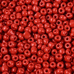 6/0 Baking Paint Glass Round Seed Beads&nbsp;SEED-S036-01C-15