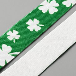 Shamrock Pattern Adjustable Polyester Y-Shaped Heavy Duty Suspenders&nbsp;AJEW-WH0282-89A