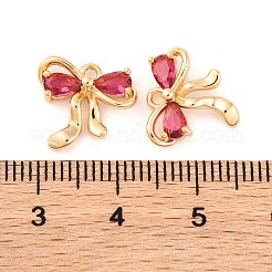 Brass Micro Pave Cubic Zirconia Charms&nbsp;KK-S389-03G-03