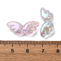 UV Plating Transparent Crackle Acrylic Beads&nbsp;OACR-G052-10C