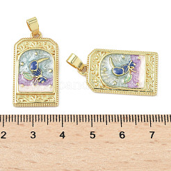 Brass Enamel Pendants&nbsp;KK-I355-18G-01