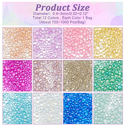 12 Bags 12 Colors Glass Beads&nbsp;GLAA-PH0002-53