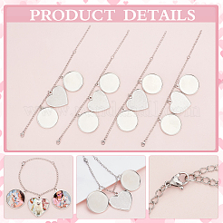 4Pcs 304 Stainless Steel and Brass Bracelets Making&nbsp;BJEW-PH01793