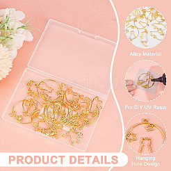 5 Sets Zinc Alloy Open Back Bezel&nbsp;FIND-OC0004-05