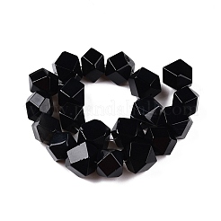 Dyed & Heated Natural Black Agate Beads Strands&nbsp;G-T138-39