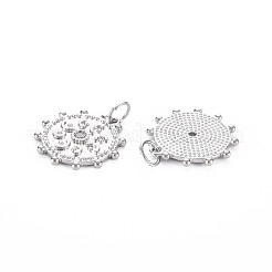 Brass Micro Pave Clear Cubic Zirconia Pendants&nbsp;KK-S356-736