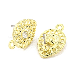 Rack Plating Alloy Stud Earring Finding&nbsp;FIND-C053-04G