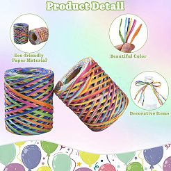2 Rolls 2 Colors 80M Raffia Ribbon&nbsp;OCOR-CJ0004-10
