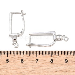 Brass Micro Pave Cubic Zirconia Hoop Earring Findings&nbsp;CU-CBAB5B4-02P