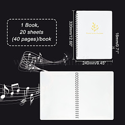 Plastic Piano Sheet Folder&nbsp;AJEW-WH0248-188A