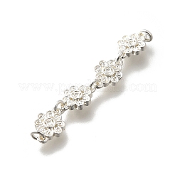 Brass 4 Flowers Links Connector Charms&nbsp;KK-K378-59S