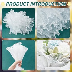 1Pc Organza Gauze Pleated Lace Trim&nbsp;OCOR-BC0006-99C