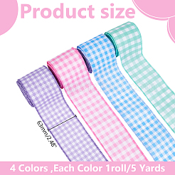 4 Rolls 4 Colors  Polyester Ribbon&nbsp;OCOR-WR0002-02