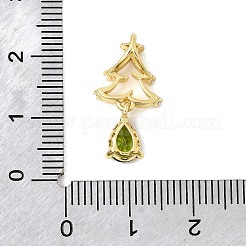 Brass Micro Pave Cubic Zirconia Pendants&nbsp;KK-L258-01G-C01