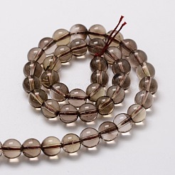 Natural Smoky Quartz Round Beads Strands&nbsp;G-E329-10mm-38