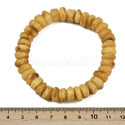 Natural Amber Beaded Stretch Bracelets for Men Women&nbsp;BJEW-L710-01B
