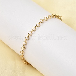 Brass Link Chain Bracelet for Women&nbsp;BJEW-A065-08G