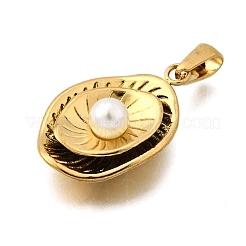 Plastic Pearl Pendants&nbsp;STAS-Q360-06B-G
