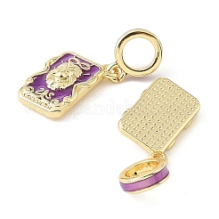 Brass Enamel European Dangle Charms&nbsp;KK-CBA6938-14G-02
