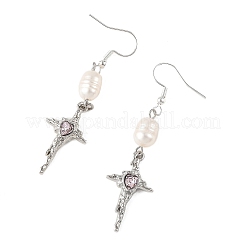 Alloy Glass Dangle Earrings&nbsp;EJEW-JE07367