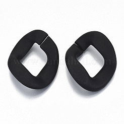 Opaque Spray Painted Acrylic Linking Rings&nbsp;OACR-S021-63A-C01