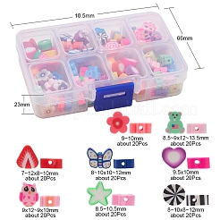 160Pcs 8 Style Handmade Polymer Clay Beads&nbsp;CLAY-YW0001-44