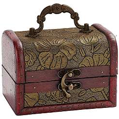 CutHollow 1Pc Vintage Wooden Jewelry Box&nbsp;AJEW-CL0001-12B
