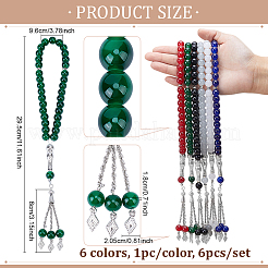 6Pcs 6 Colors Prayer Rosary Bracelets&nbsp;BJEW-PH0004-61