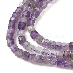 Faceted Natural Amethyst Beads Strands&nbsp;G-RM250101-E21
