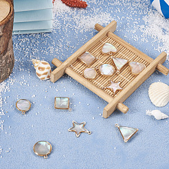 12Pcs 6 Styles Natural Shell Pendants&nbsp;BSHE-TA0002-06