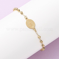 Religion 304 Stainless Steel Link Bracelets&nbsp;LS-BJEW-F524-05A-G