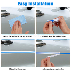4Pcs 4 Colors Plastic Car Stickers&nbsp;DIY-FH0010-57