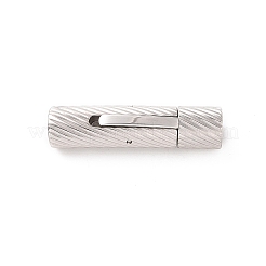 Tarnish Resistant Column 304 Stainless Steel Bayonet Necklace Clasps&nbsp;STAS-O035-6mm-03