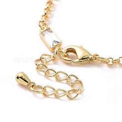 Rectangle Cubic Zirconia Chain Bracelets&nbsp;BJEW-G654-02G-02