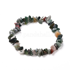 Natural Mixed Stone Chip Beaded Stretch Bracelets for Girl Women&nbsp;BJEW-JB06647