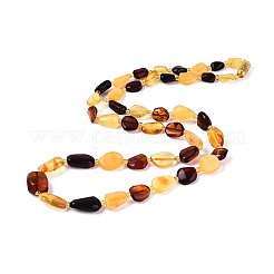 Natural Amber Nuggets Graduated Beaded Necklaces&nbsp;NJEW-T019-09