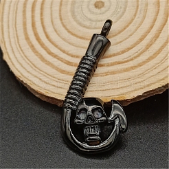 Stainless Steel Skull Fish Hook Urn Ashes Necklaces&nbsp;PW-WGAEC22-01