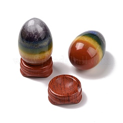 1Pc Chakra Natural Gemstone Egg Shape Display Decorations&nbsp;DJEW-G032-01