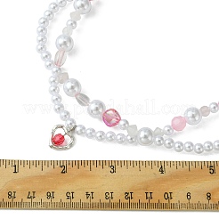 Alloy Heart Pendant Necklace&nbsp;NJEW-FZ00004-11