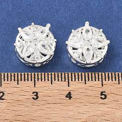 Brass Pave Clear Cubic Zirconia Multi-Strands Links&nbsp;KK-B172-06S