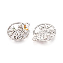 Alloy and Rhinestone Pendants&nbsp;PALLOY-T092-17P