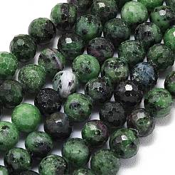 Natural Ruby in Zoisite Beads Strands&nbsp;G-B165-A04-10mm