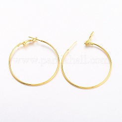Brass Earring Findings Hoops&nbsp;LS-EC108-3NFG
