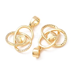 Brass Micro Pave Clear Cubic Zirconia Cup Pearl Peg Bails&nbsp;CU-K002-10G