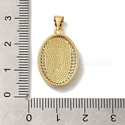 Rack Plating Brass Micro Pave Cubic Zirconia with Synthetic Opal Pendants&nbsp;KK-D088-12G